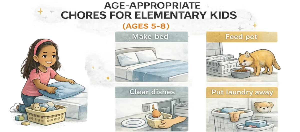 Age-Appropriate Chores for Elementary Kids (Ages 5–8)