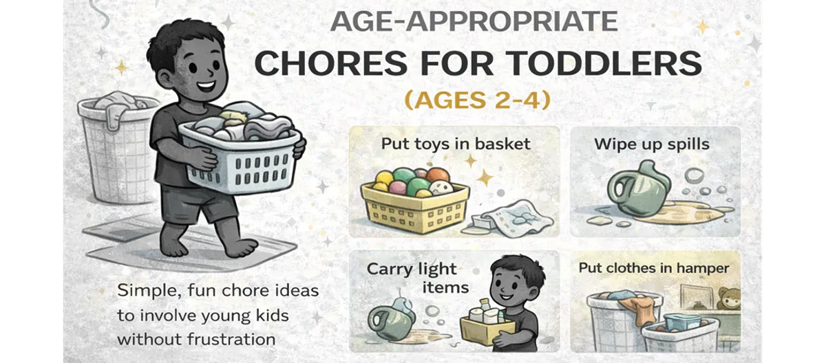 Age-Appropriate Chores for Toddlers (Ages 2–4)