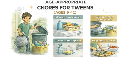 Age-Appropriate Chores for Tweens (Ages 9–12)