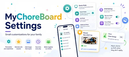 MyChoreBoard Settings: Small Customizations for Your Family